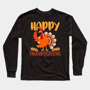 Happy Thanksgiving 2021 Family Costume Thankful Turkey Long Sleeve T-Shirt